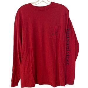 Vineyard Vines Vintage Whale Long Sleeve Pocket Tee Medium